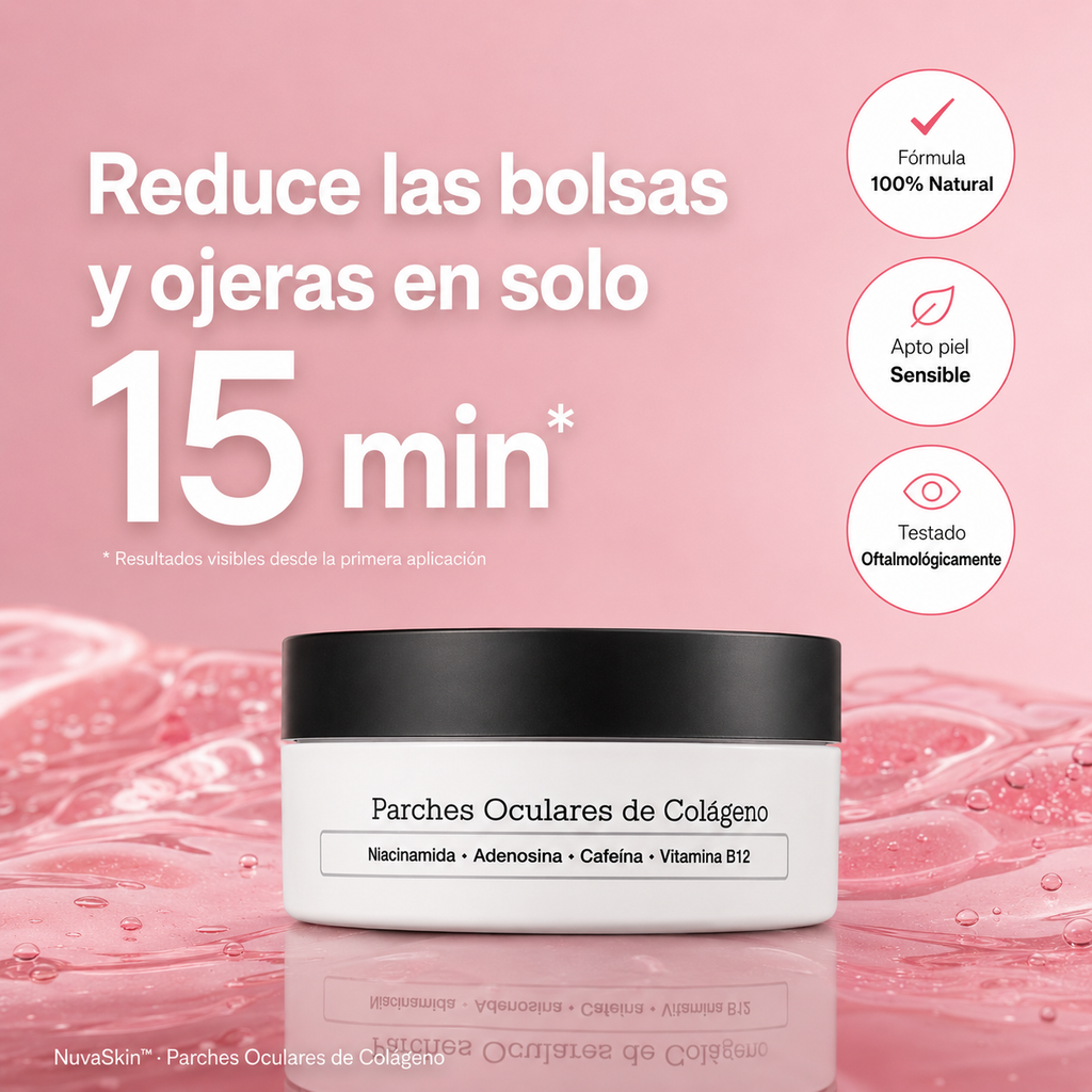 NuvaSkin - Parches oculares de colágeno para ojeras y bolsas