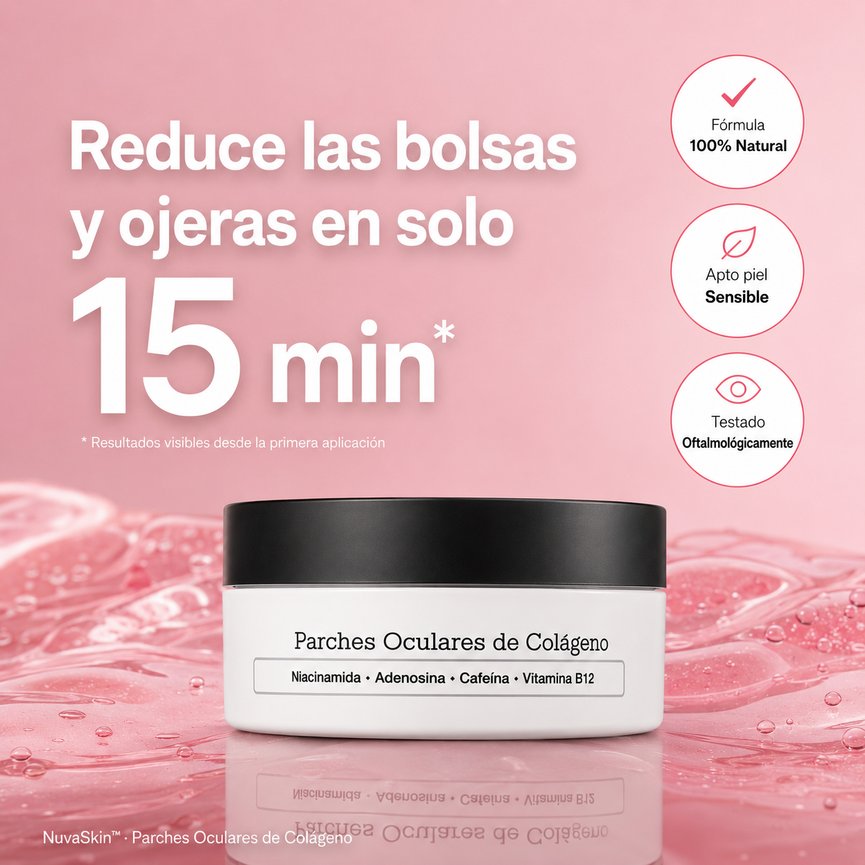 NuvaSkin - Parches oculares de colágeno para ojeras y bolsas